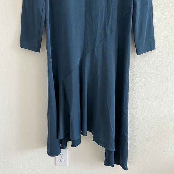 Jason Wu Grey Crew Neck Midi Satin Dress - Picture 5 of 9